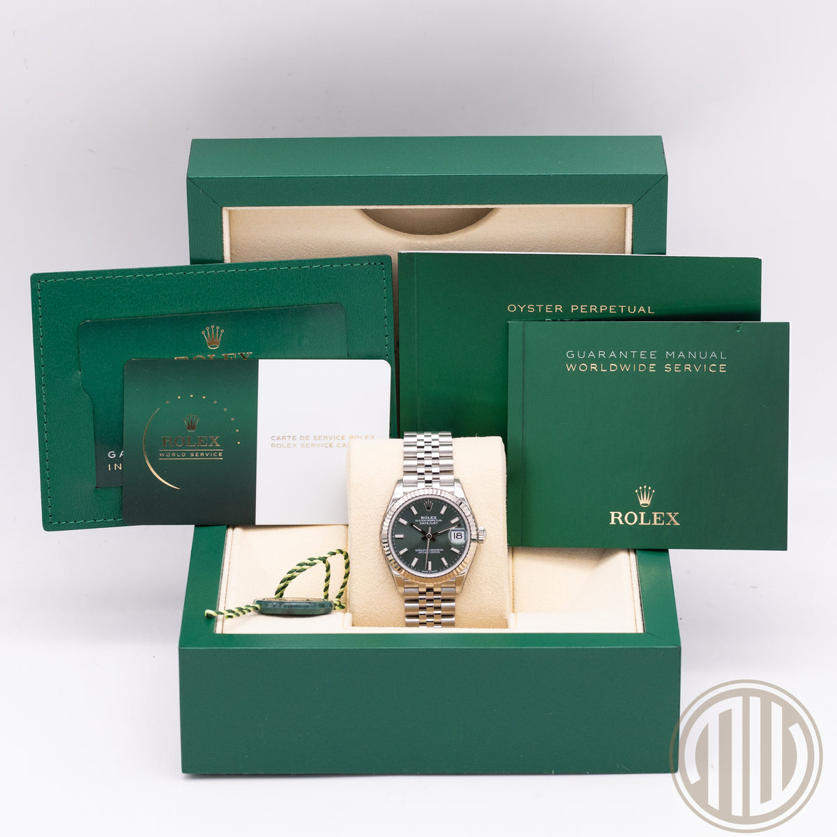 Rolex Datejust 31 Mint Green Jubilee Bracelet New Rolex