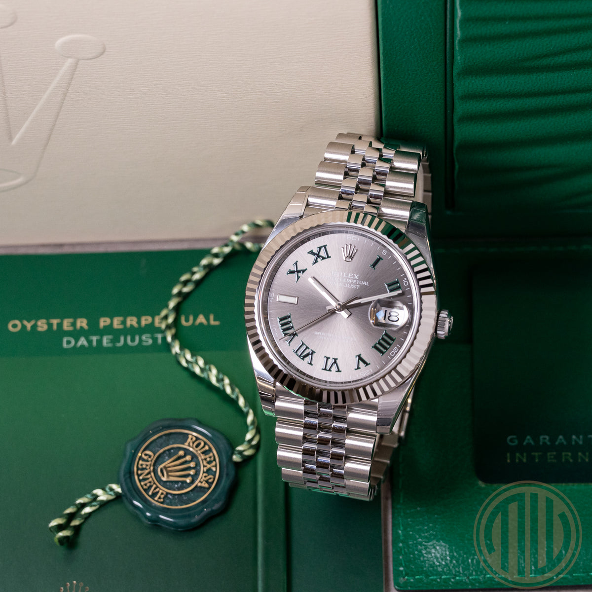 Rolex Datejust 41 Wimbledon | New | Unworn | Full-Sticker | Box and Papers | 2021 | 126334