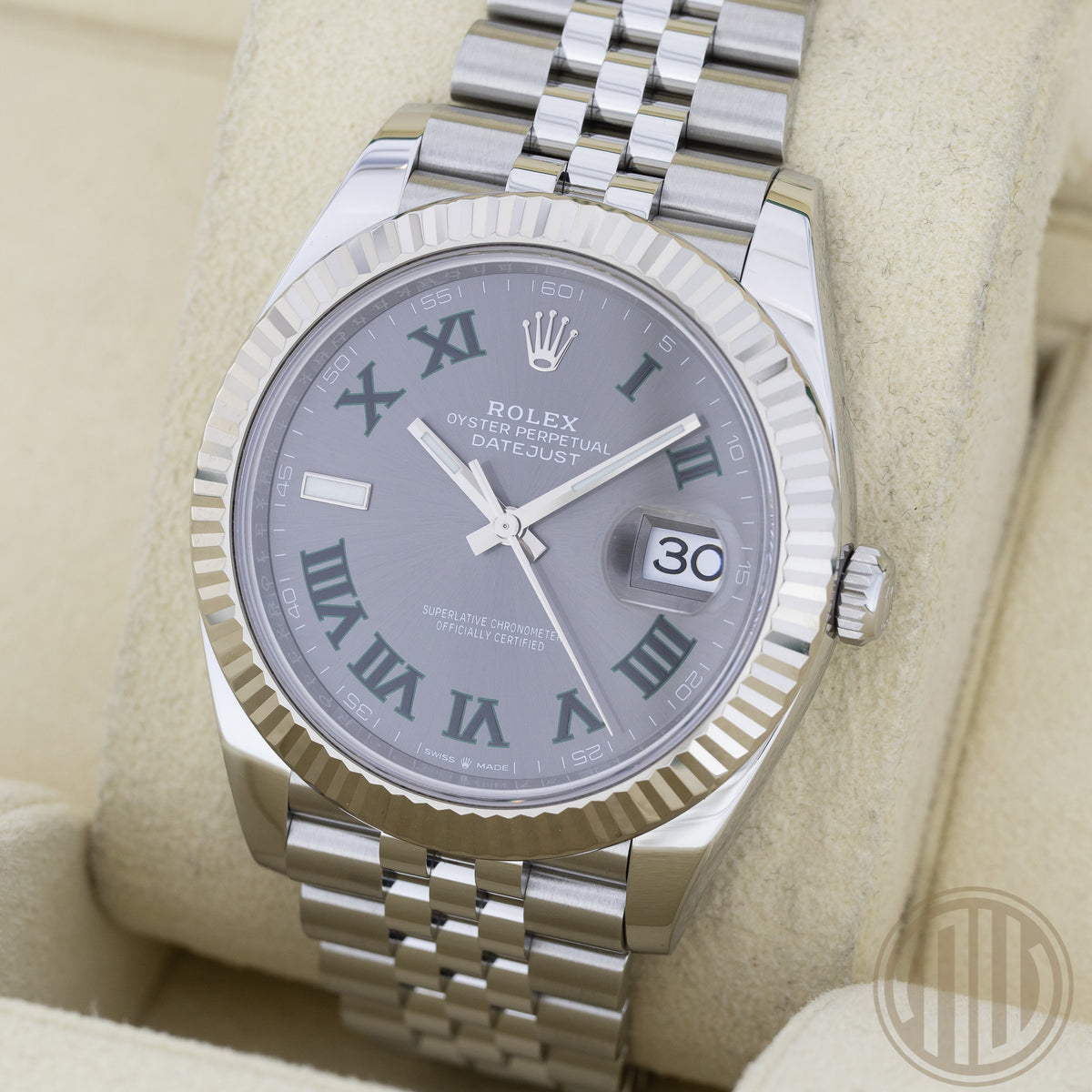 Rolex Datejust 41 Whitegold Bezel | Wimbledon | Jubillee Bracelet | Box and Papers | 2024