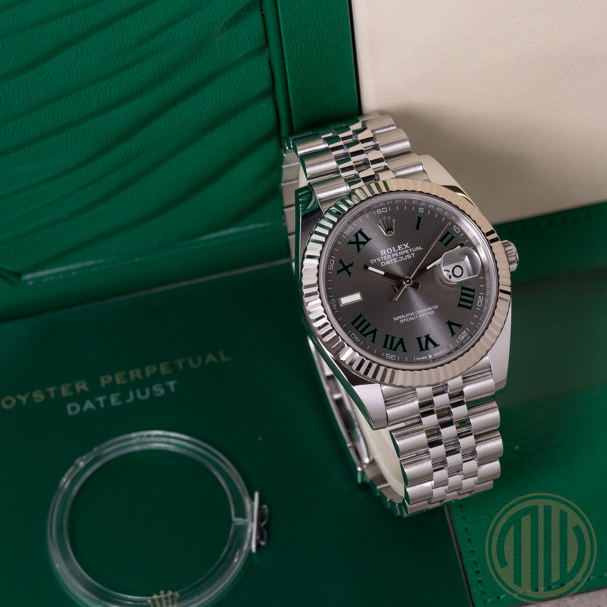 Rolex Datejust 41 Whitegold Bezel | Wimbledon | Jubillee Bracelet | Box and Papers | 2024