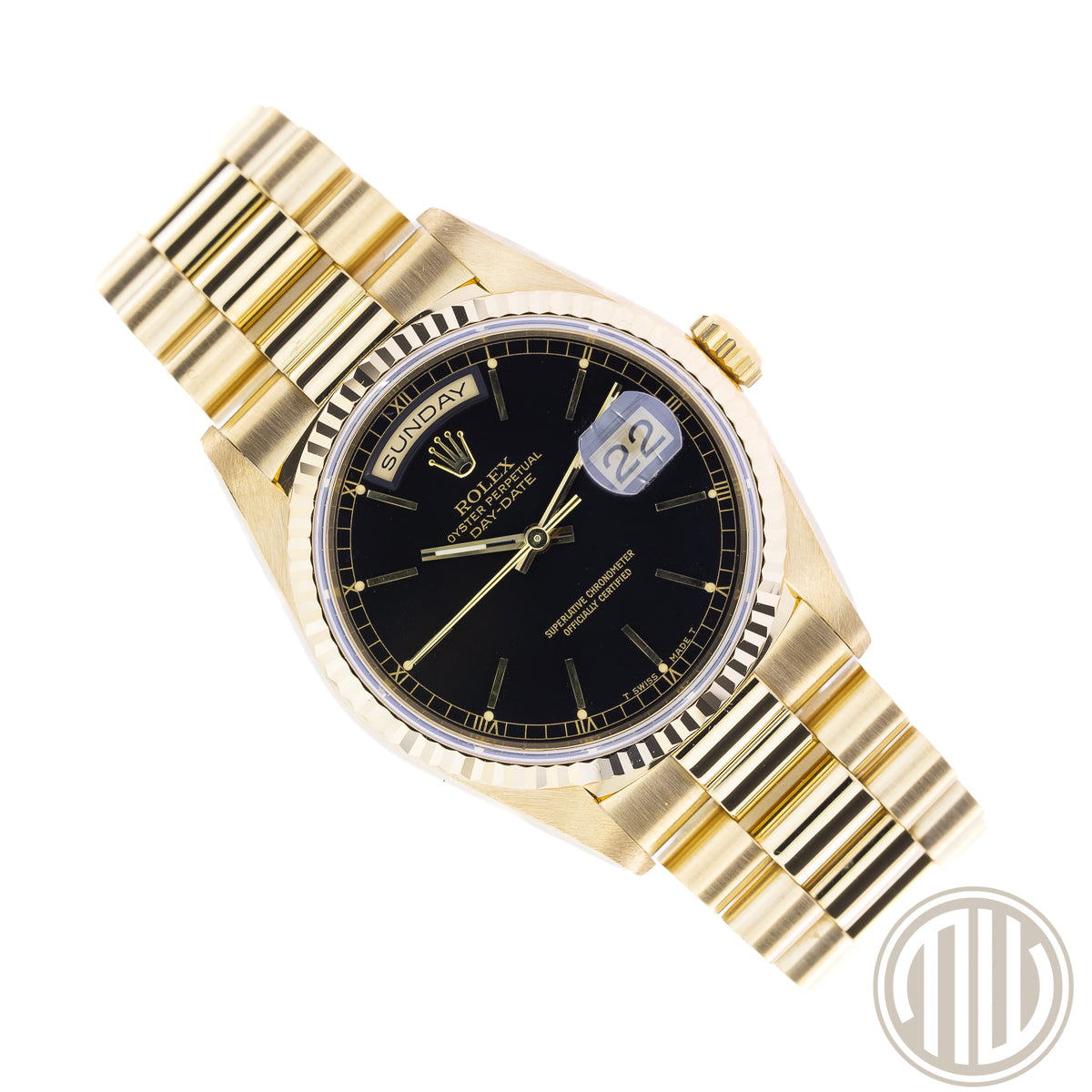 Rolex Day-Date 36 Black Dial | Top Condition | 18kt Yellowgold | R-Series