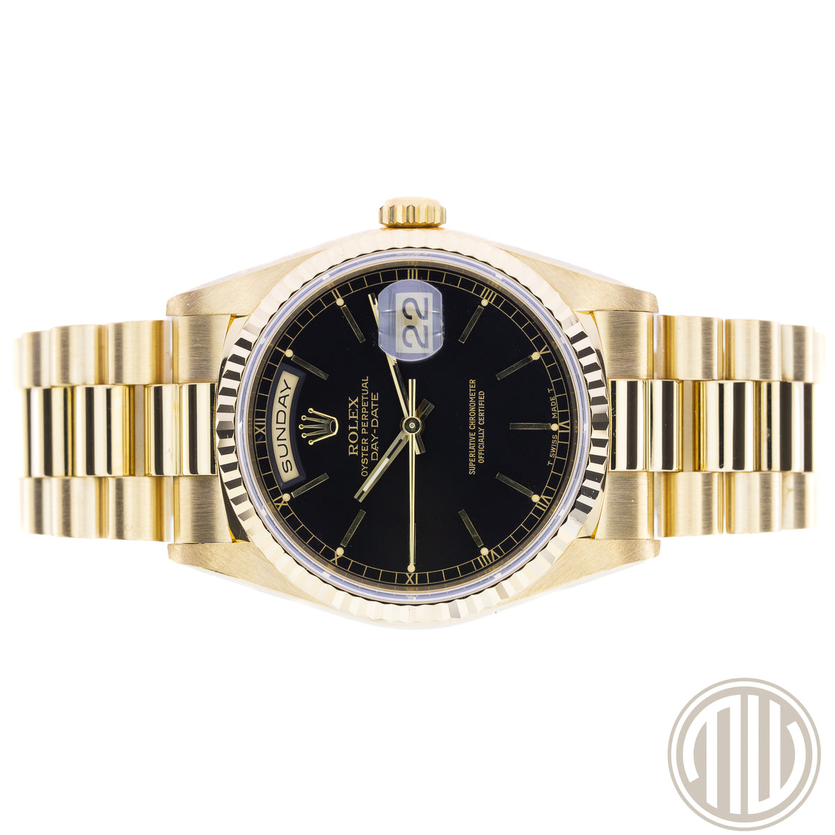 Rolex Day-Date 36 Black Dial | Top Condition | 18kt Yellowgold | R-Series