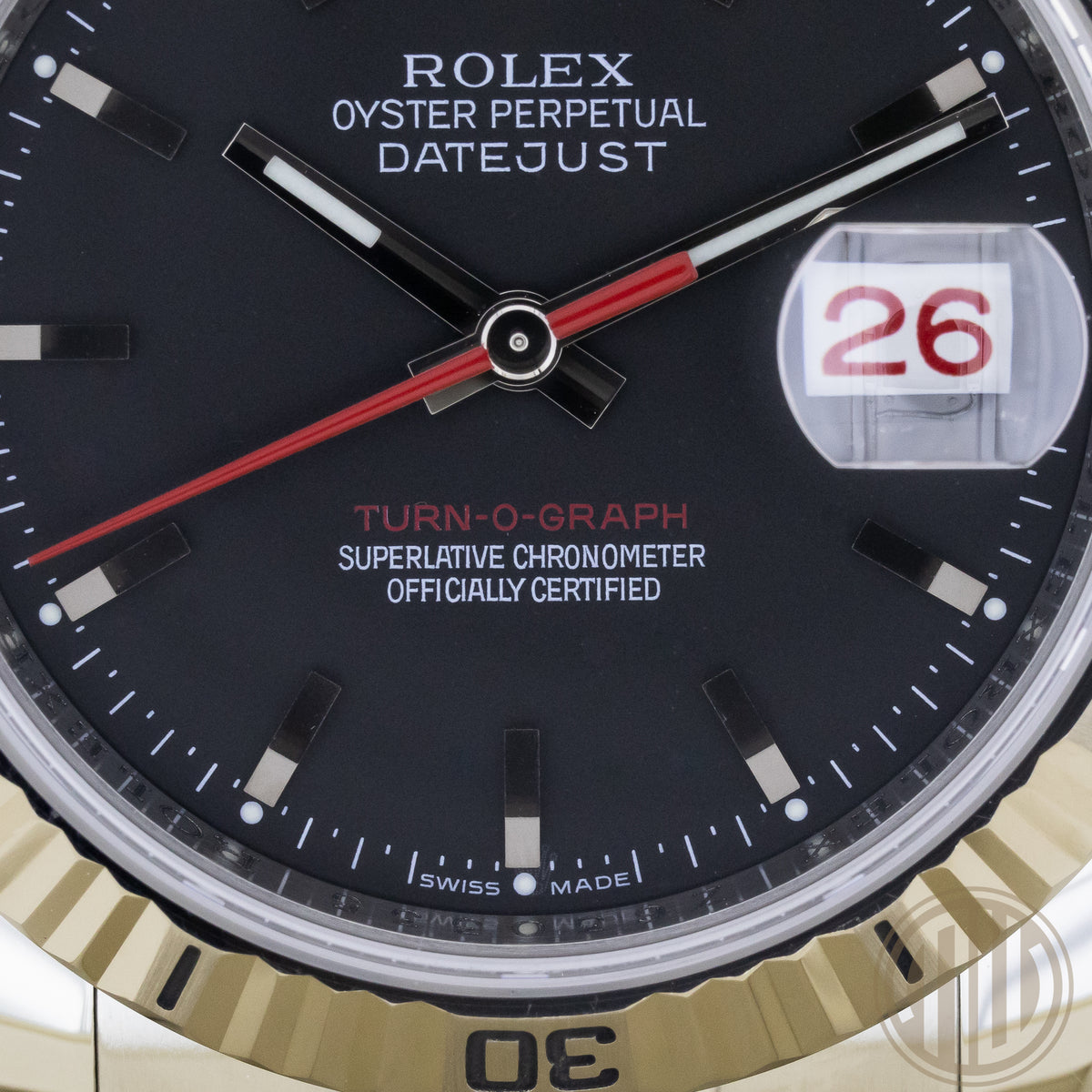 Rolex Datejust Turn-O-Graph Turn-O-Graph Black Dial | Red-Date | Box and Papers 2008