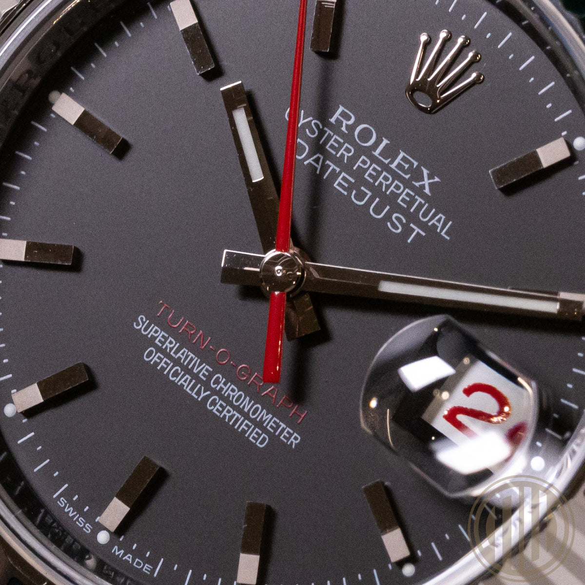 Rolex Datejust Turn-O-Graph Turn-O-Graph Black Dial | Red-Date | Box and Papers 2008