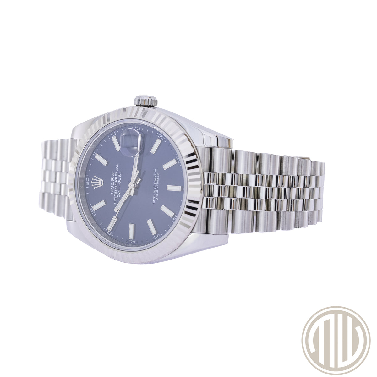 Rolex Datejust 41 Blue Dial | Jubilee | Whitegold Bezel | Box and Papers