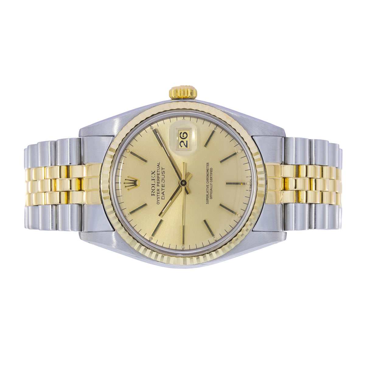 Rolex Datejust 36 Champagne Dial | Lc100 | Bicolor | Box and Papers | 1980