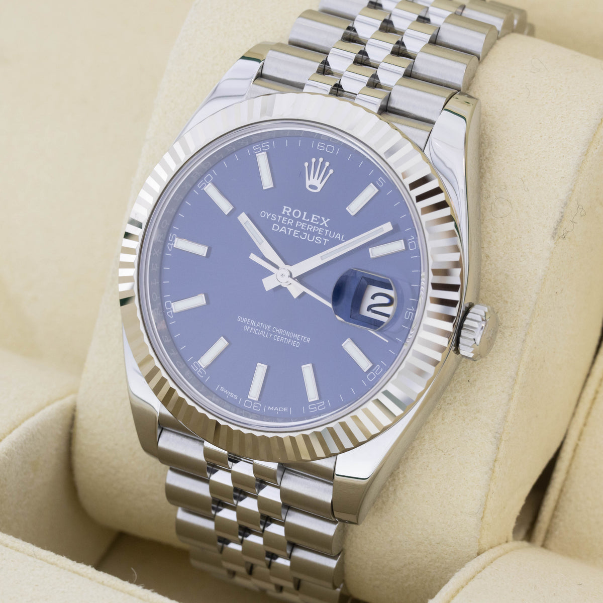 Rolex Datejust 41 Blue Dial | Orig.Invoice | Box and Papers | 2018 | 126334