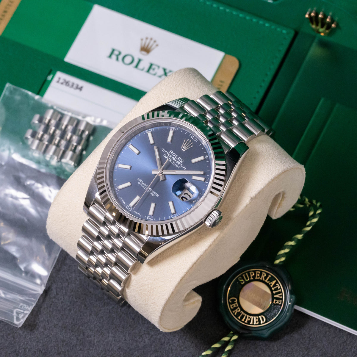 Rolex Datejust 41 Blue Dial | Orig.Invoice | Box and Papers | 2018 | 126334