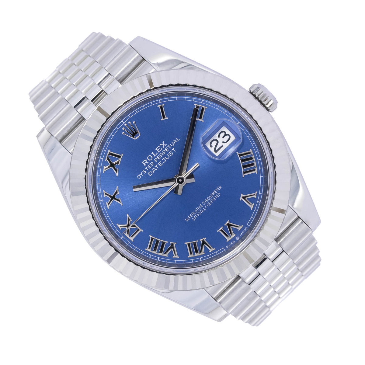 Rolex Datejust 41 Azzurro Roman Dial | Jubilee | Box and Papers | 2021