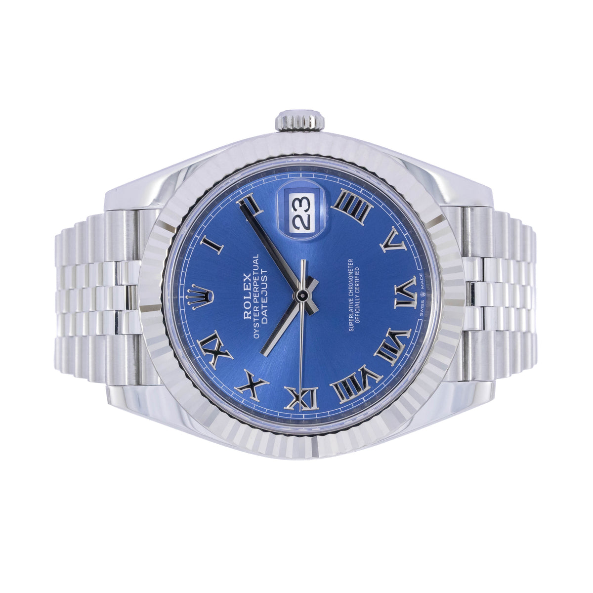 Rolex Datejust 41 Azzurro Roman Dial | Jubilee | Box and Papers | 2021