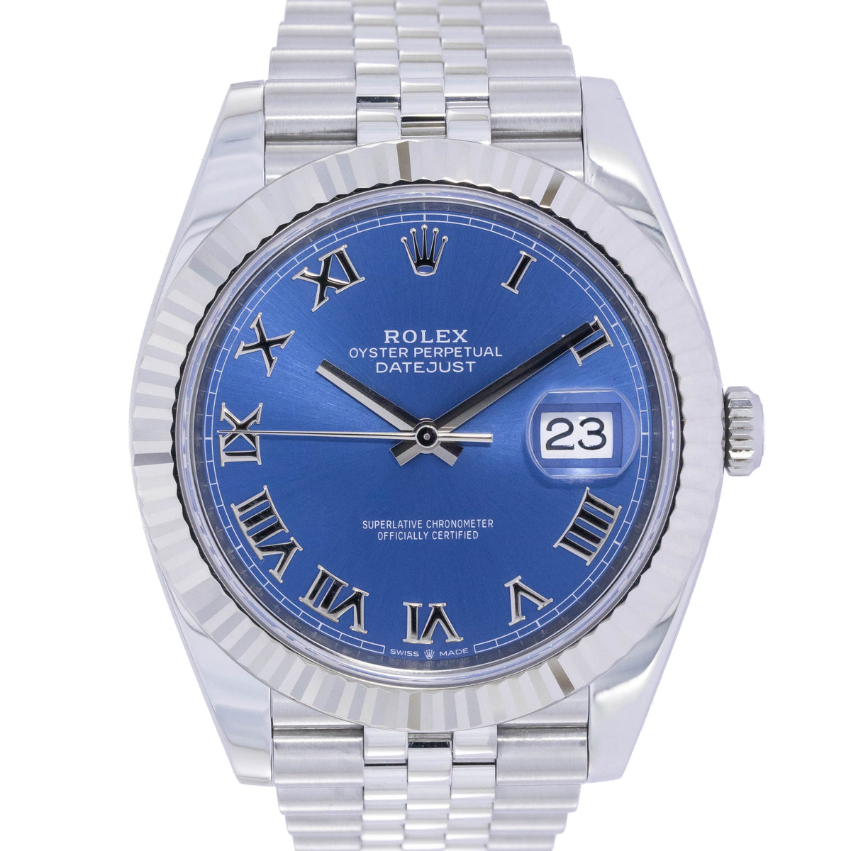 Rolex Datejust 41 Azzurro Roman Dial | Jubilee | Box and Papers | 2021