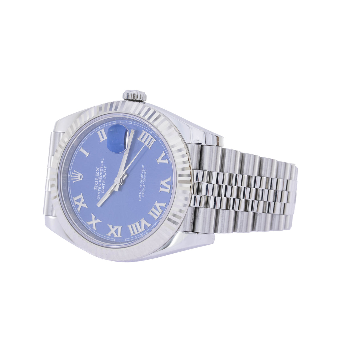 Rolex Datejust 41 Azzurro Roman Dial | Jubilee | Box and Papers | 2021