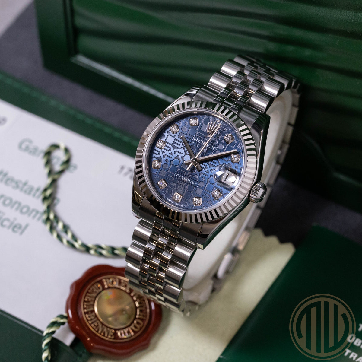 Rolex Datejust 31 Blue Diamond Jubilee Dial | Box and Papers | 2006 | 178274