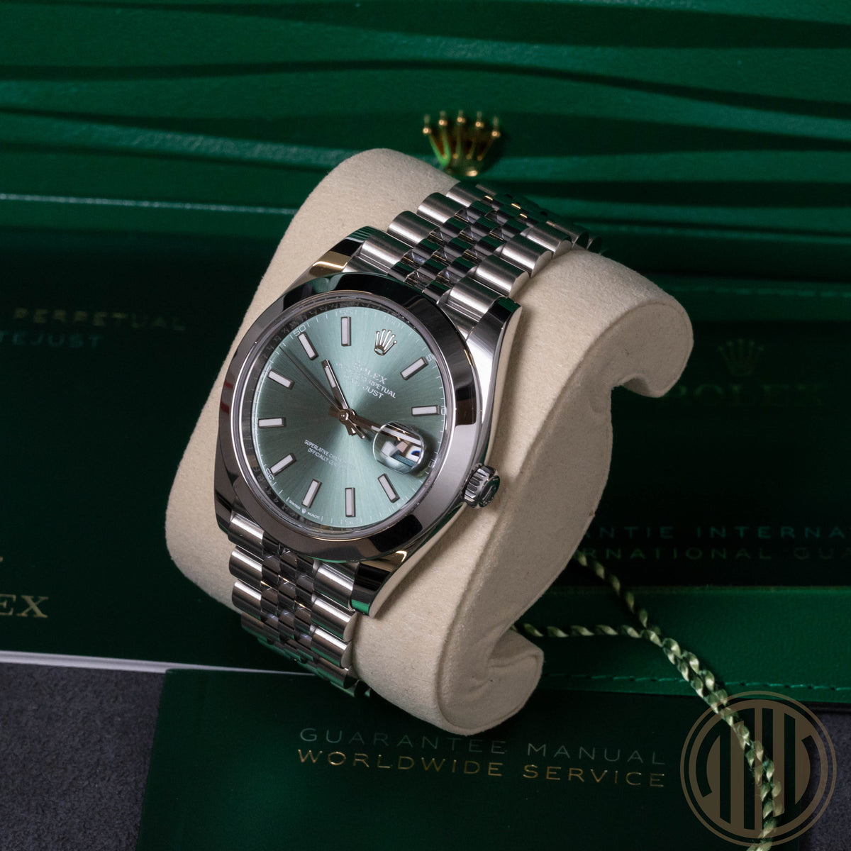 Rolex Datejust 41 Mint Green | Jubilee | New | Unworn | Box and Papers | 2025