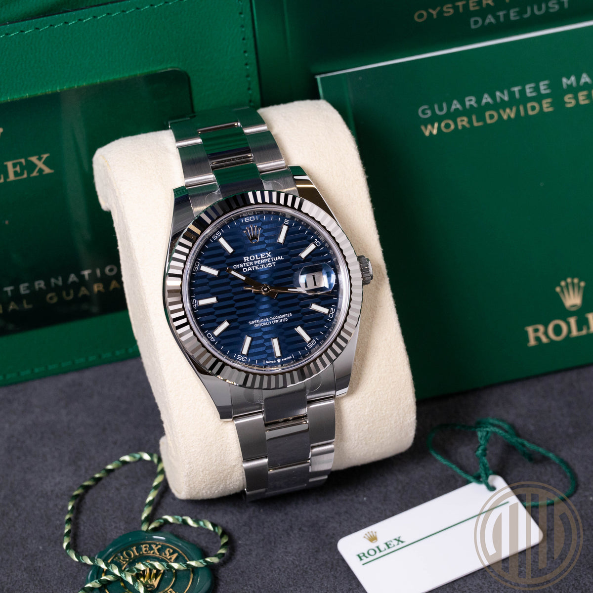 Rolex Datejust 41 Blue Motif Dial | New | Unworn | Box and Papers | 2023