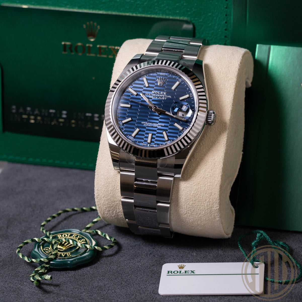 Rolex Datejust 41 Blue Motif Dial | New | Unworn | Box and Papers | 2023