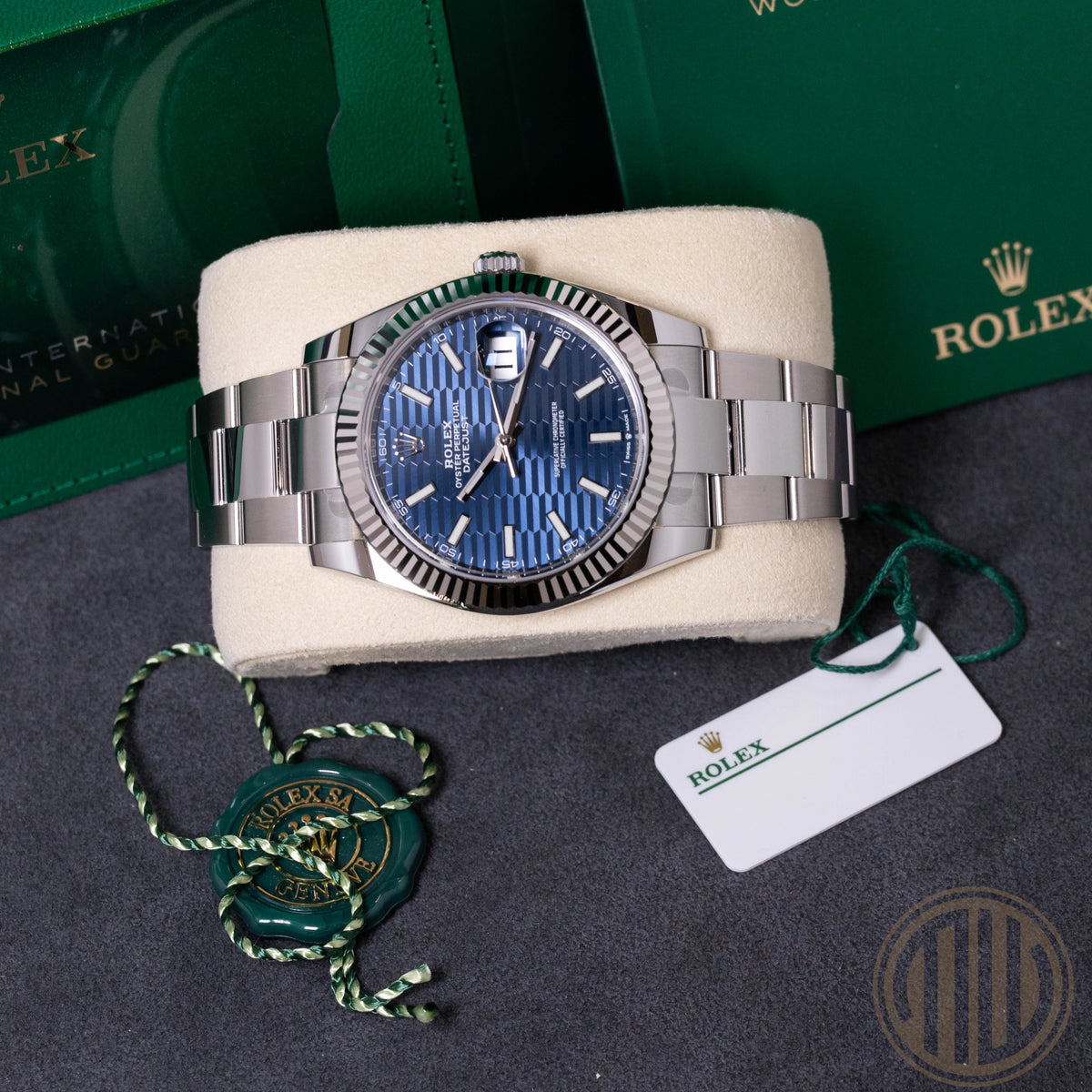 Rolex Datejust 41 Blue Motif Dial | New | Unworn | Box and Papers | 2023