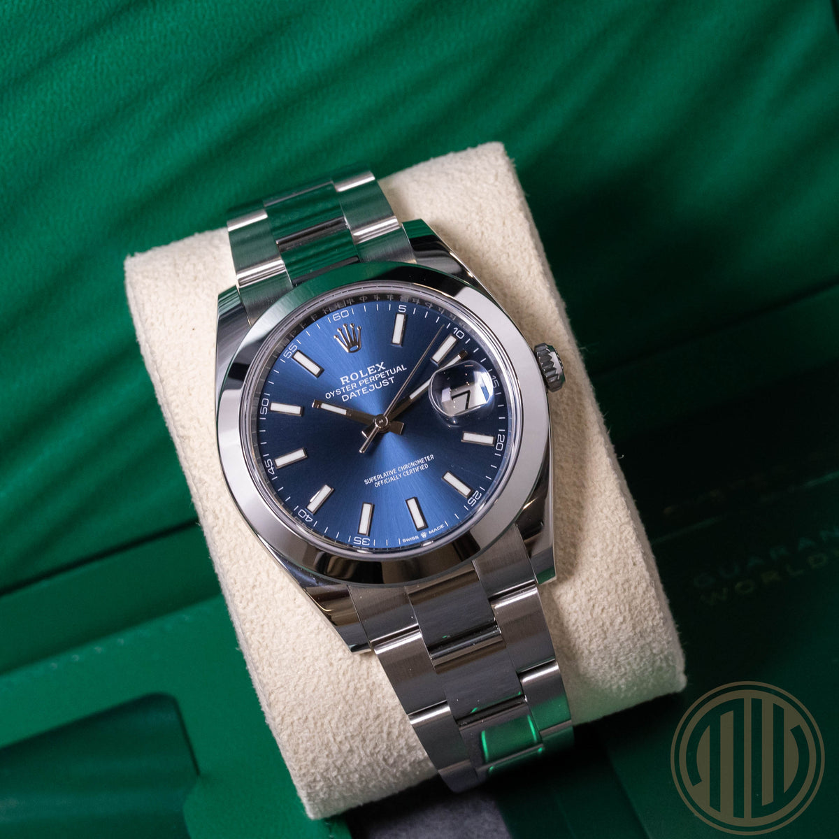 Rolex Datejust 41 Blue Dial | Oyster-Bracelet | Box and Papers | 2024 | 126300