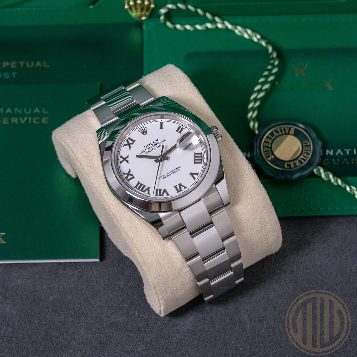 Rolex Datejust 41 White Roman Dial | New | Orig. Invoice | Lc100 | Fullset