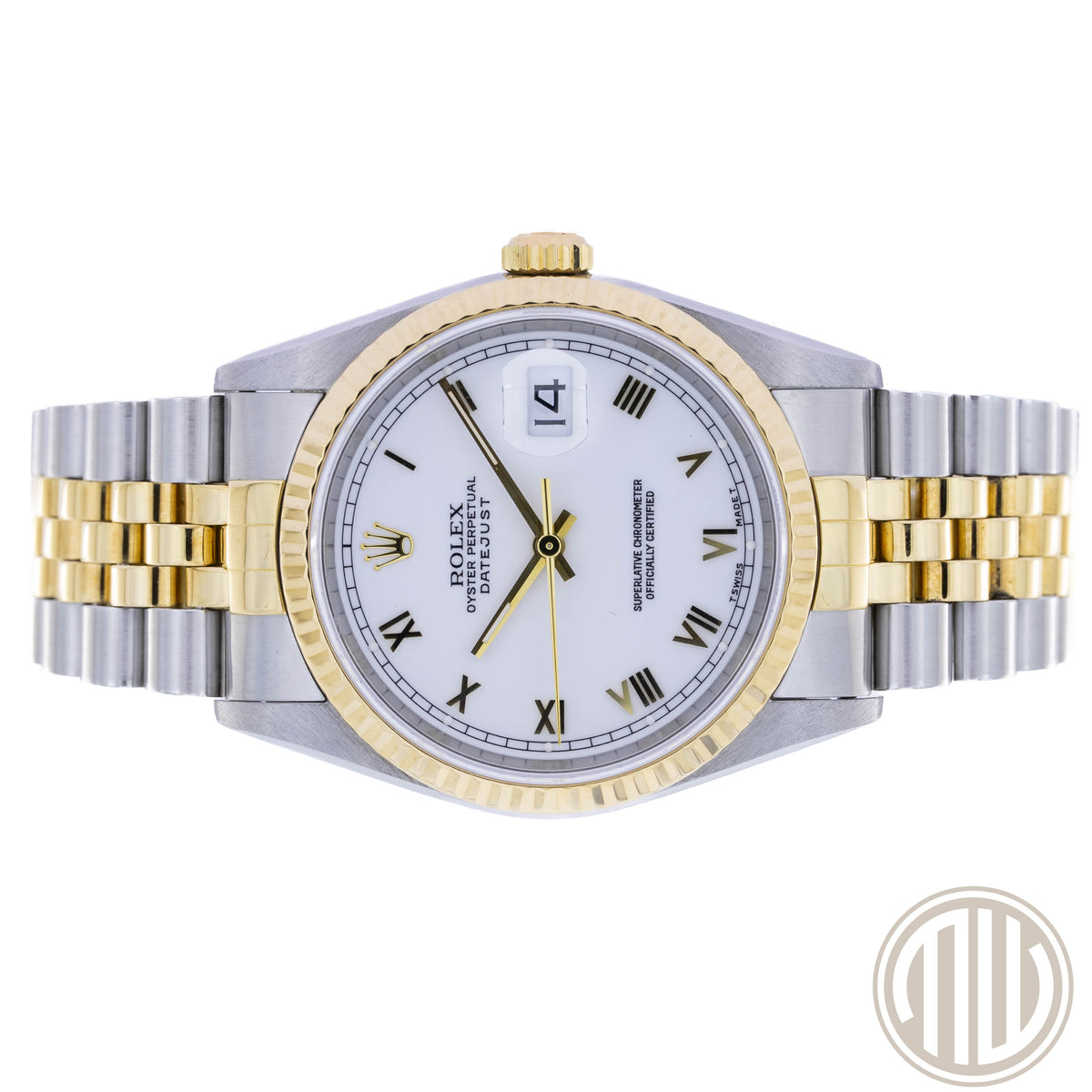 Rolex Datejust 36 Bicolor | Lc100 | White Roman Dial | Fullset | 1997 | 16233