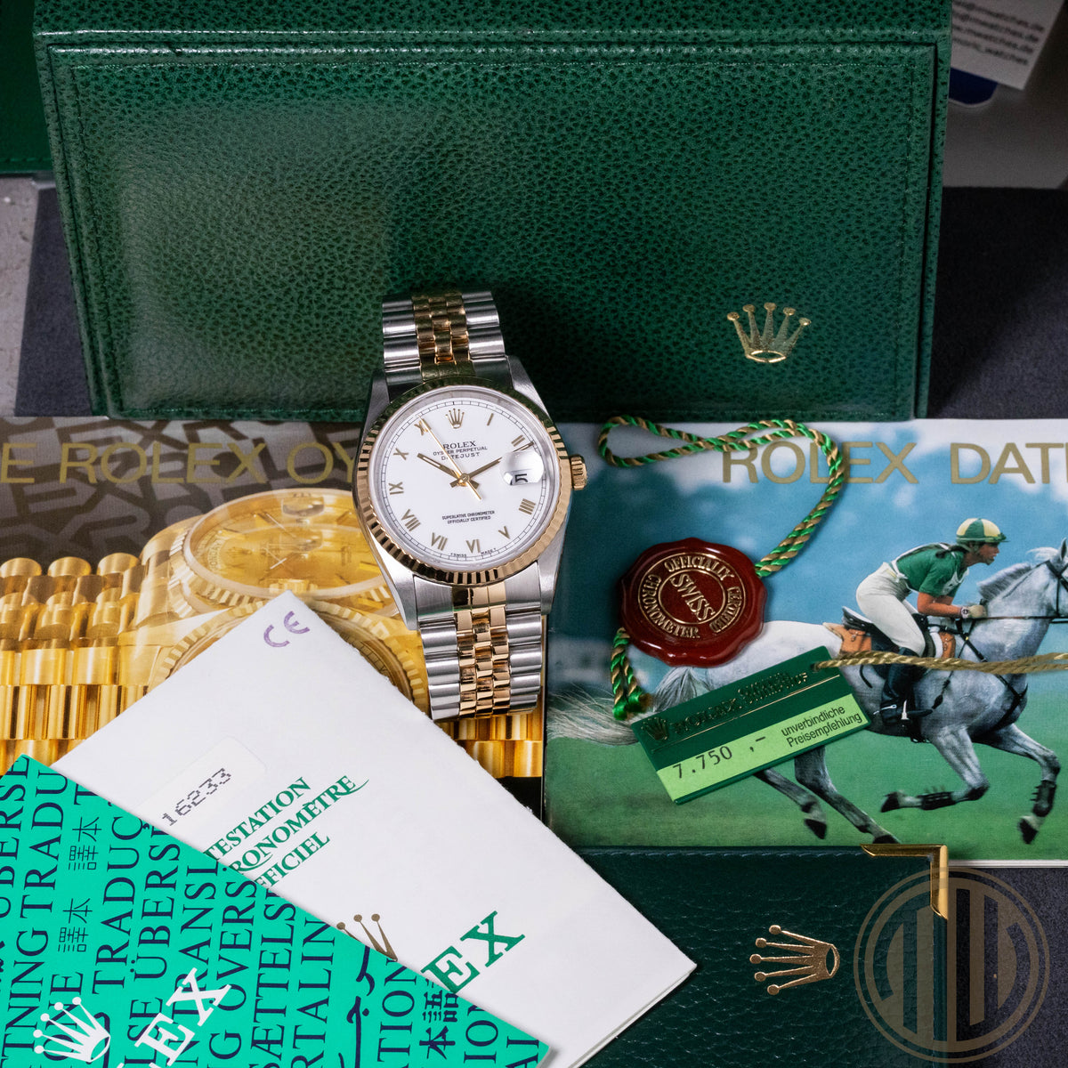 Rolex Datejust 36 Bicolor | Lc100 | White Roman Dial | Fullset | 1997 | 16233