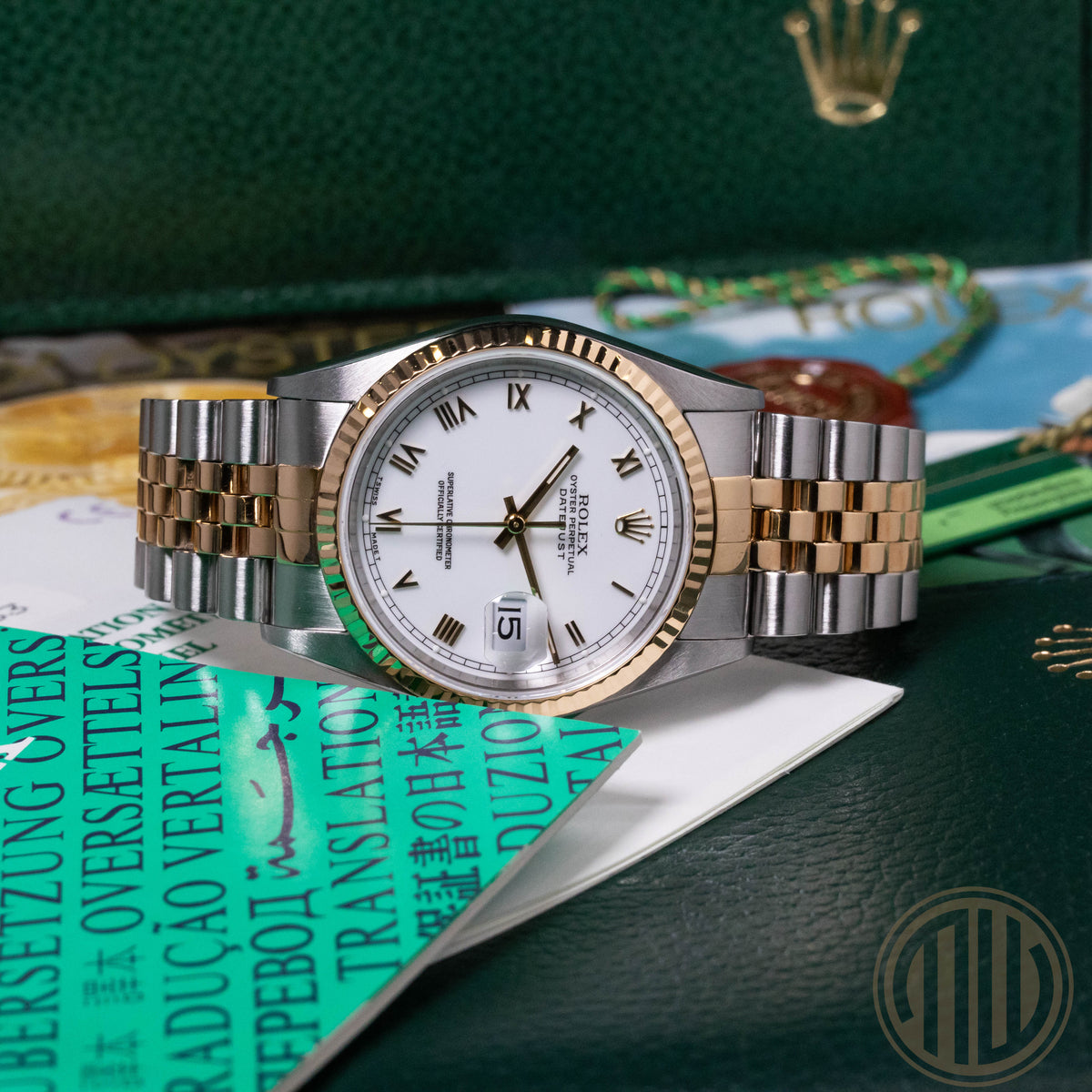 Rolex Datejust 36 Bicolor | Lc100 | White Roman Dial | Fullset | 1997 | 16233