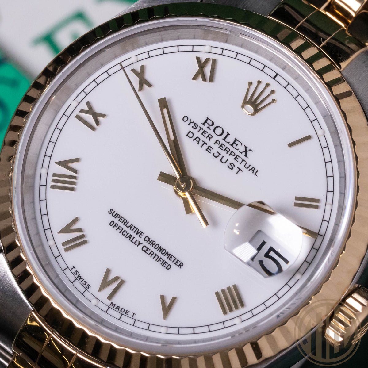Rolex Datejust 36 Bicolor | Lc100 | White Roman Dial | Fullset | 1997 | 16233