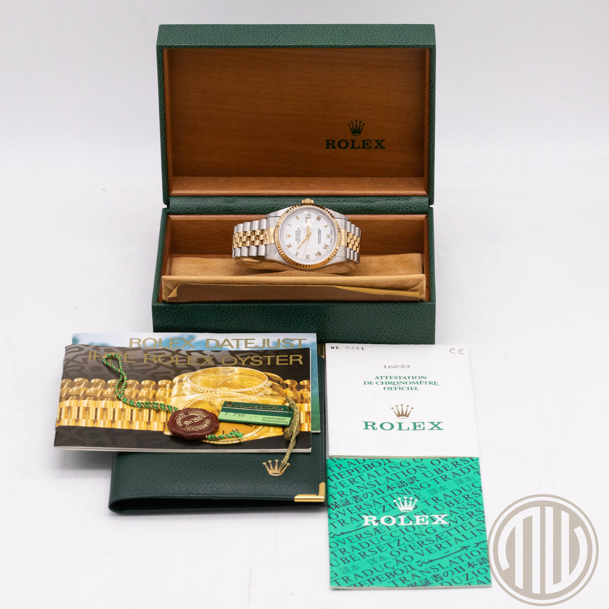Rolex Datejust 36 Bicolor | Lc100 | White Roman Dial | Fullset | 1997 | 16233