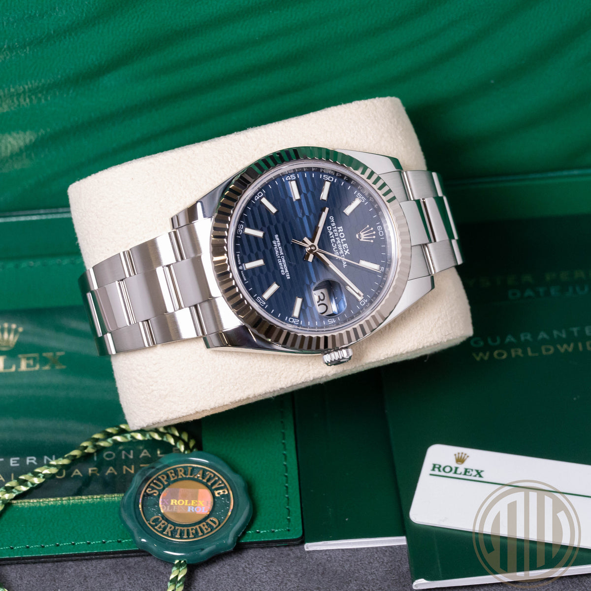 Rolex Datejust Blue Motiv Dial | Stainless-Steel | Box and Papers | 2023