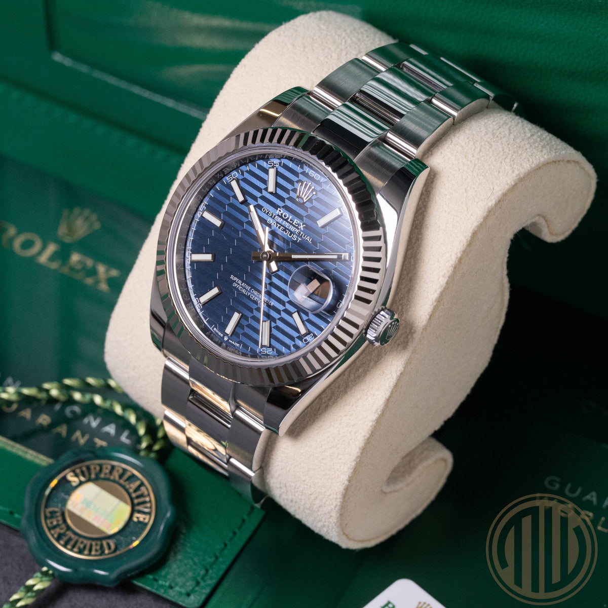 Rolex Datejust Blue Motiv Dial | Stainless-Steel | Box and Papers | 2023