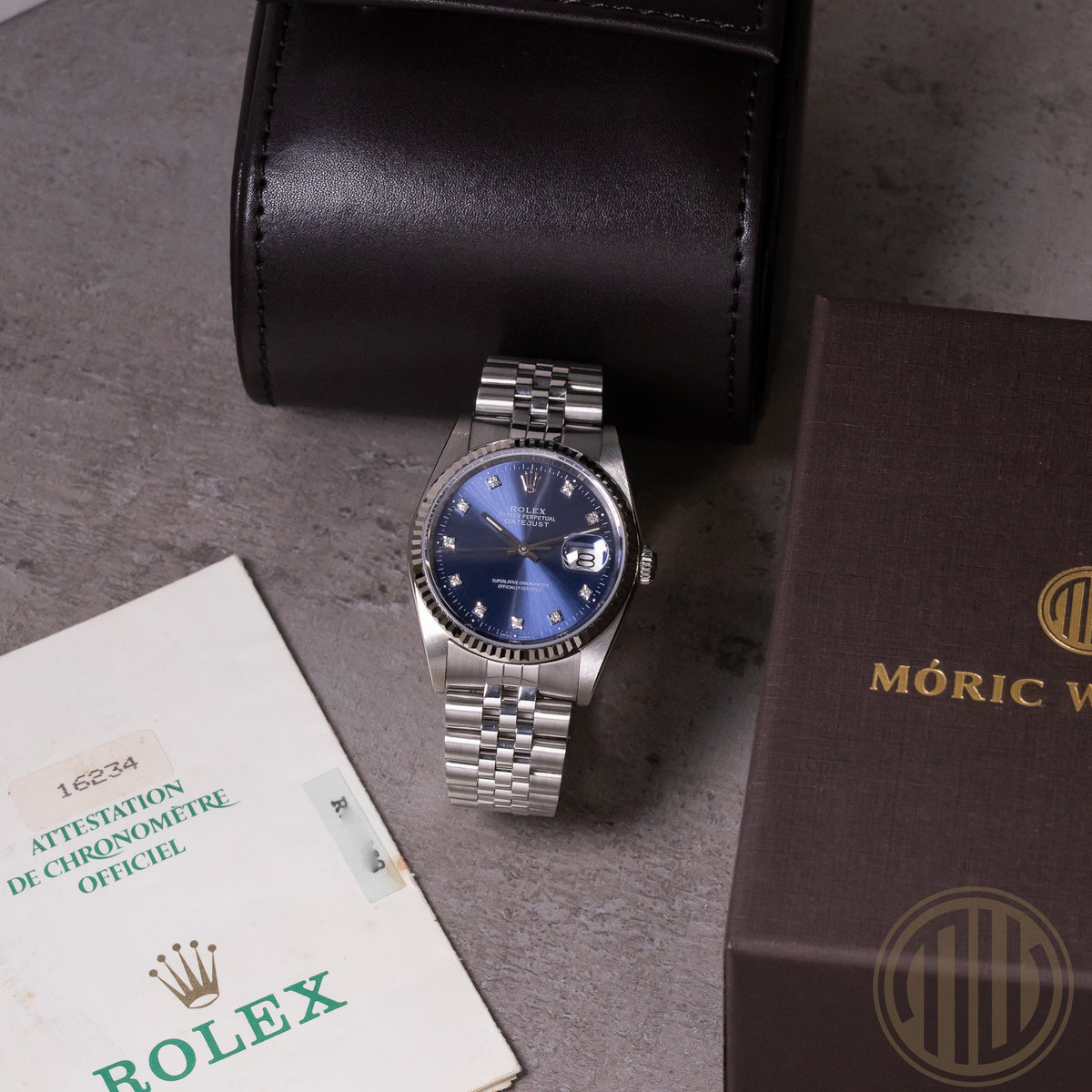 Rolex Datejust 36 Blue Diamond Dial | Jubilee | R-Series | Year: 1989