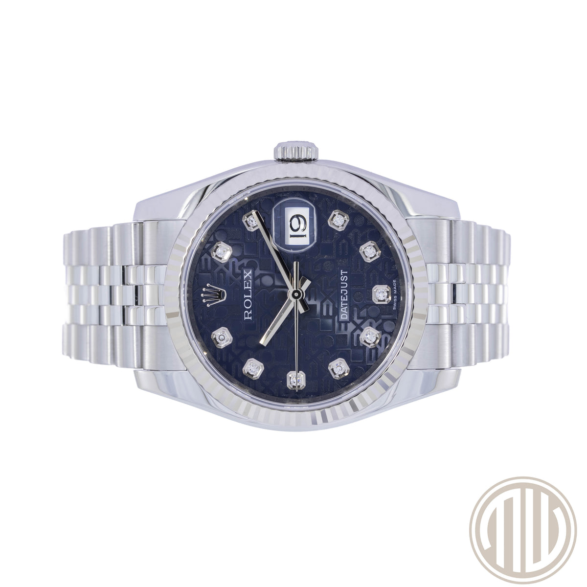 Rolex Datejust 36 Blue Jubilee Diamond Dial | Lc100 | Box and Papers | 2012
