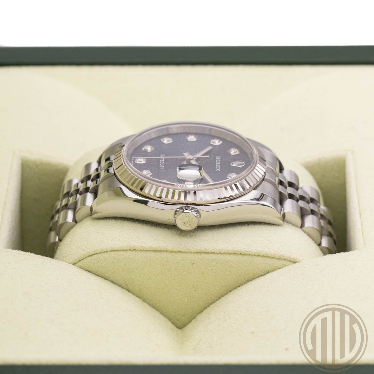 Rolex Datejust 36 Blue Jubilee Diamond Dial | Lc100 | Box and Papers | 2012