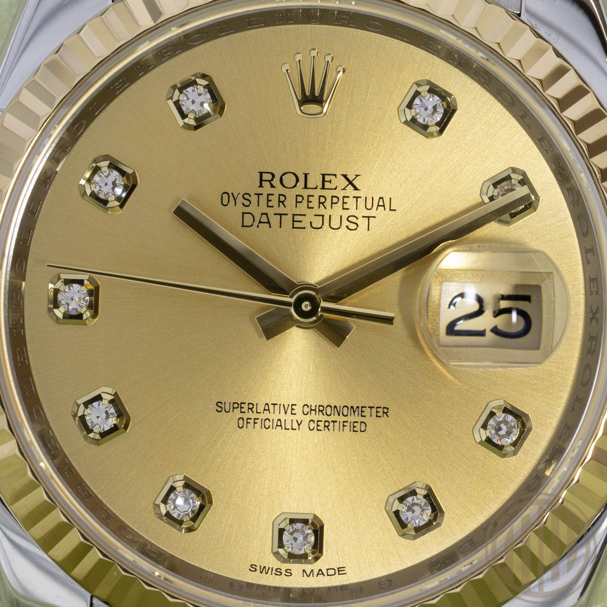 Rolex Datejust 36 Bicolor | Champagne Diamond Dial | 116233