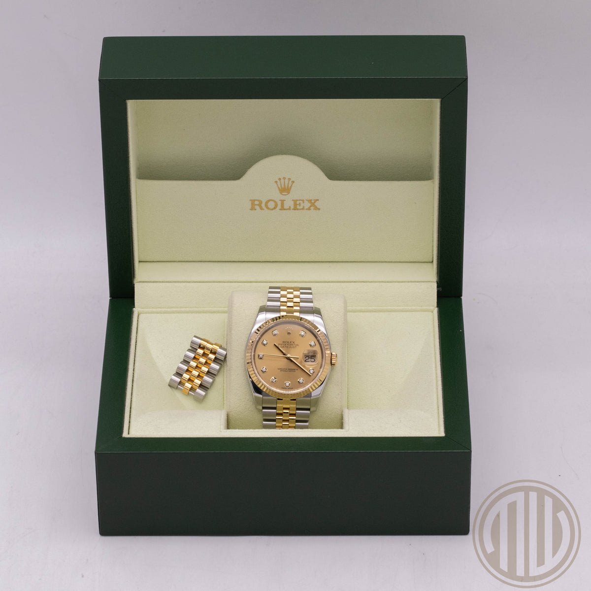 Rolex Datejust 36 Bicolor | Champagne Diamond Dial | 116233