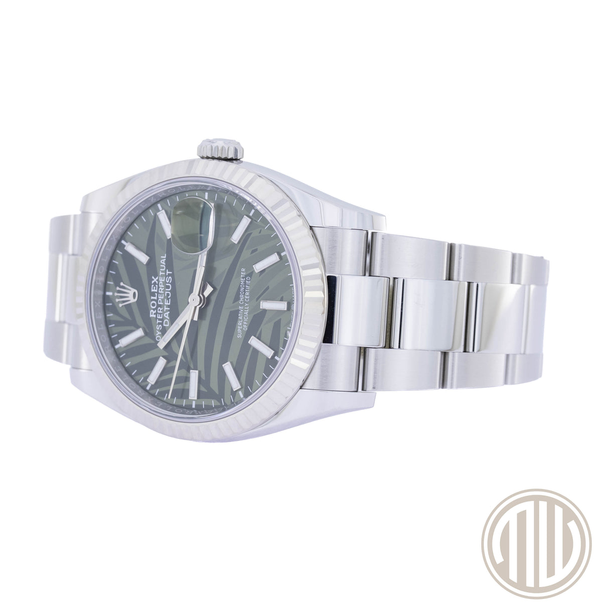 Rolex Datejust 36 Palm Motiv Dial | Whitegold Bezel | Box and Papers | 2023