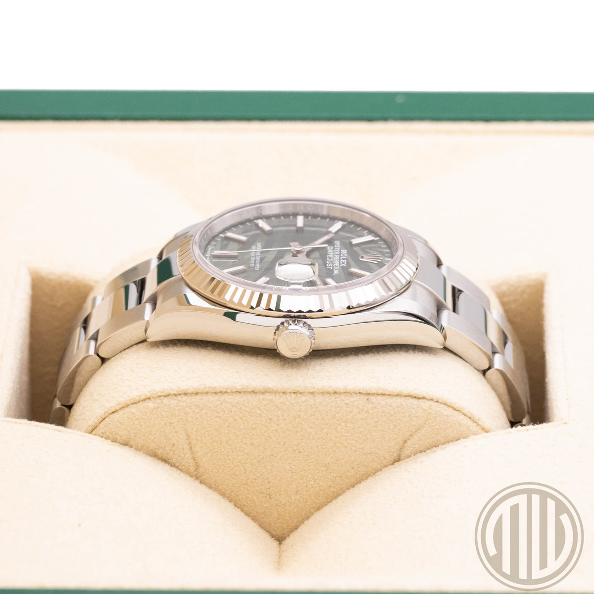 Rolex Datejust 36 Palm Motiv Dial | Whitegold Bezel | Box and Papers | 2023