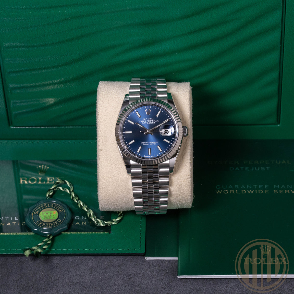 Rolex Datejust 36 Orig.Invoice | Jubilee | Lc100 | Box and Papers | 2022