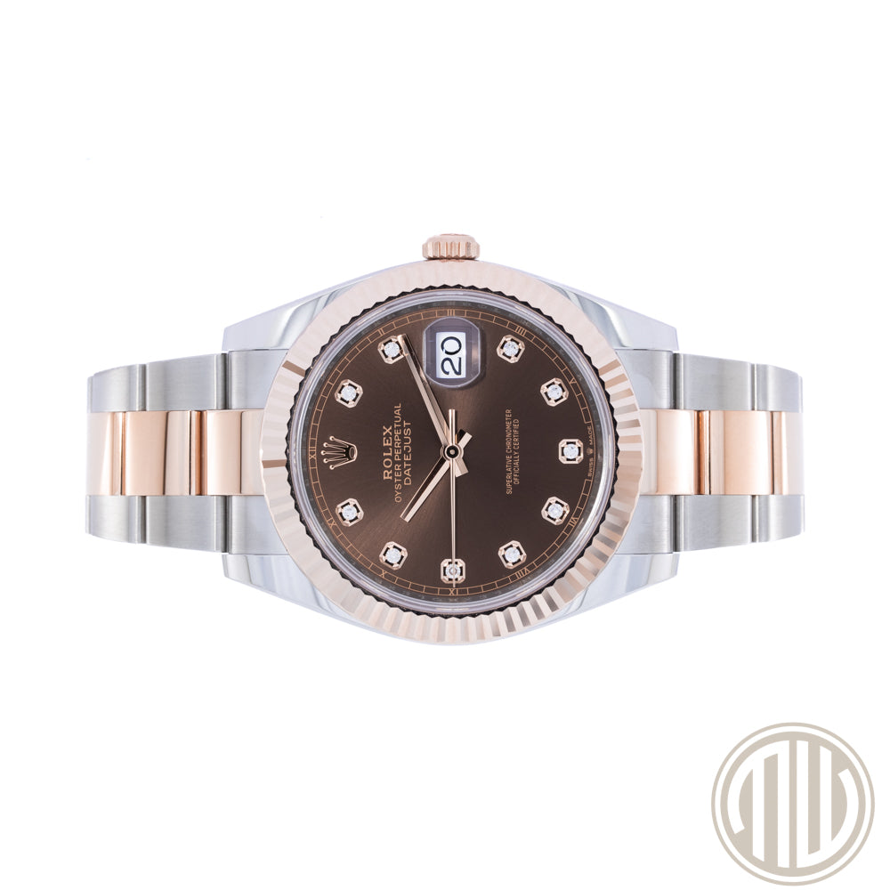 Rolex Datejust 41 New | Chocolate Diamond Dial | Box and Papers | 2024 | Ref: 126331