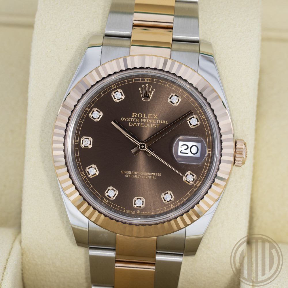 Rolex Datejust 41 New | Chocolate Diamond Dial | Box and Papers | 2024 | Ref: 126331