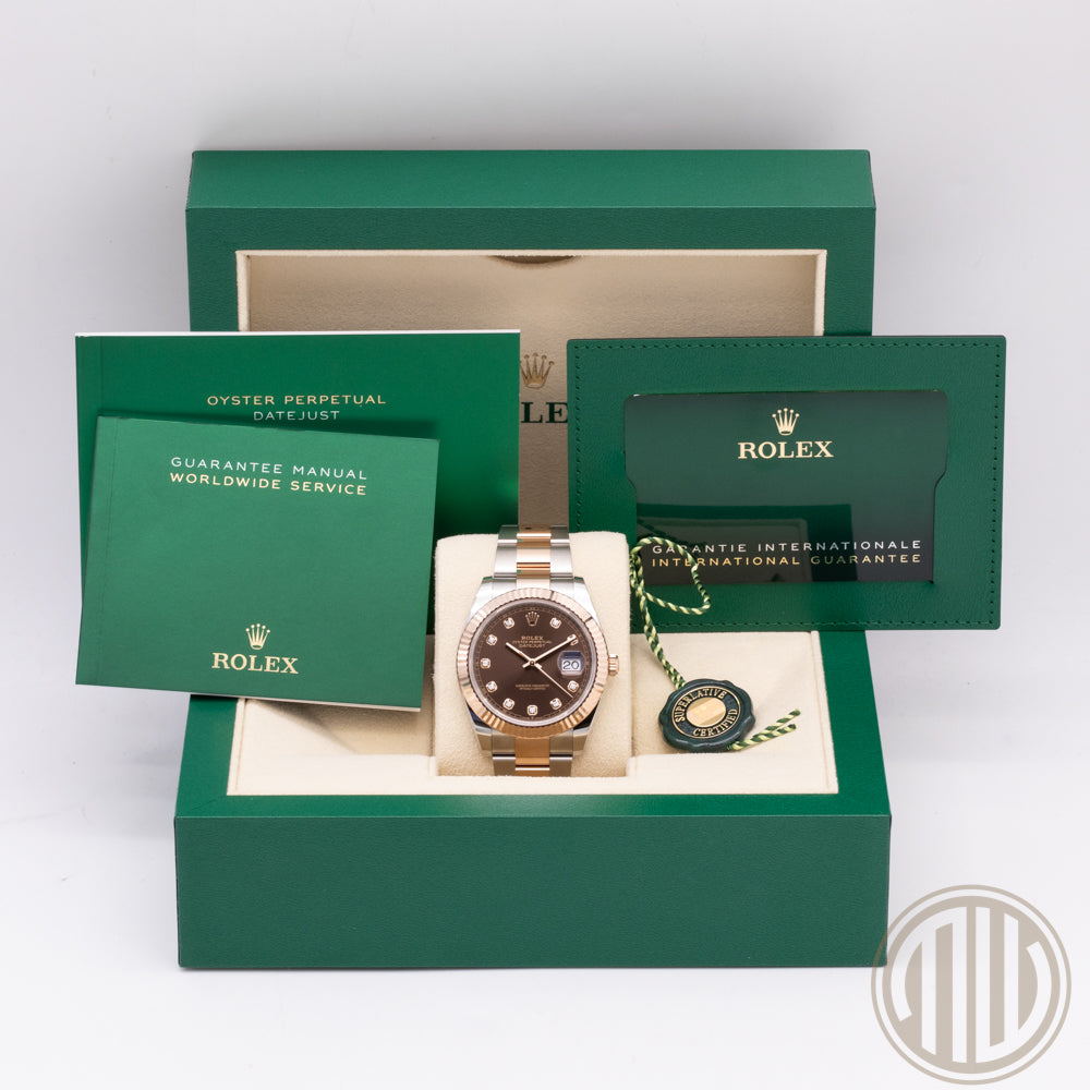 Rolex Datejust 41 New | Chocolate Diamond Dial | Box and Papers | 2024 | Ref: 126331