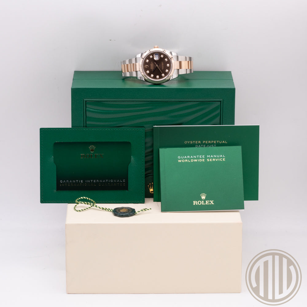 Rolex Datejust 41 New | Chocolate Diamond Dial | Box and Papers | 2024 | Ref: 126331