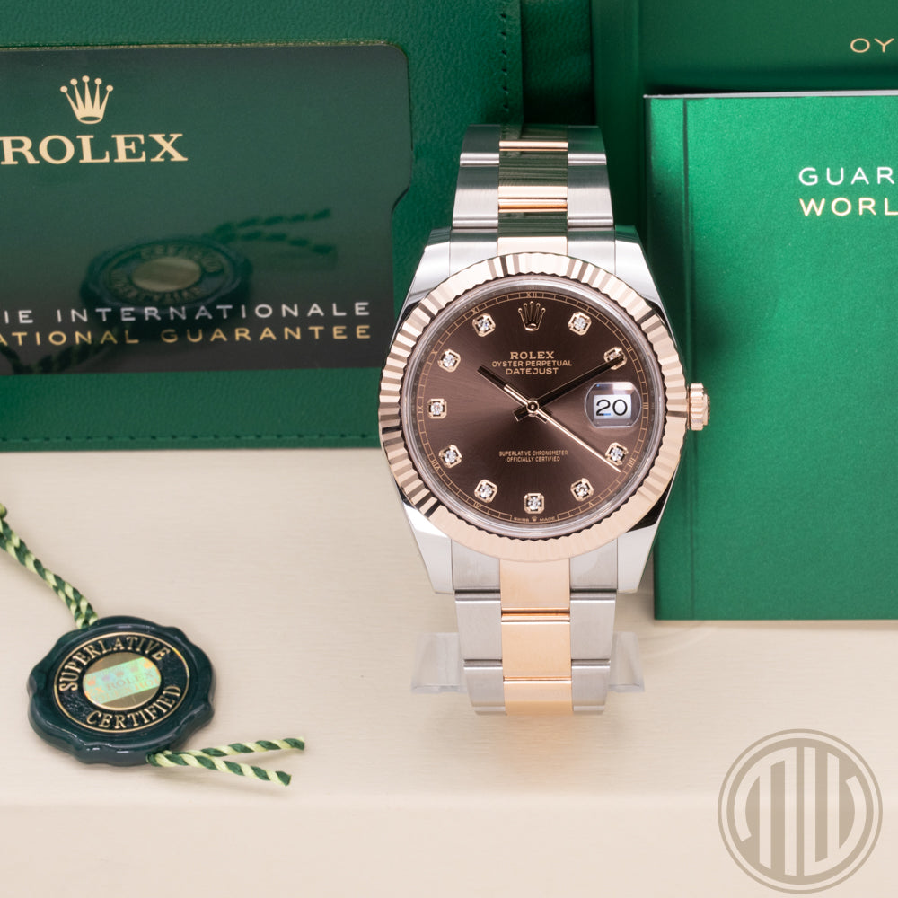 Rolex Datejust 41 New | Chocolate Diamond Dial | Box and Papers | 2024 | Ref: 126331