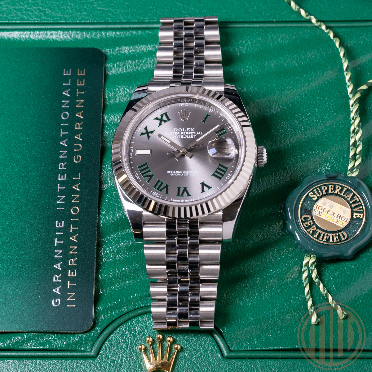 Rolex Datejust 41 Wimbledon | Jubilee | Box and Papers | 2022 | 126334