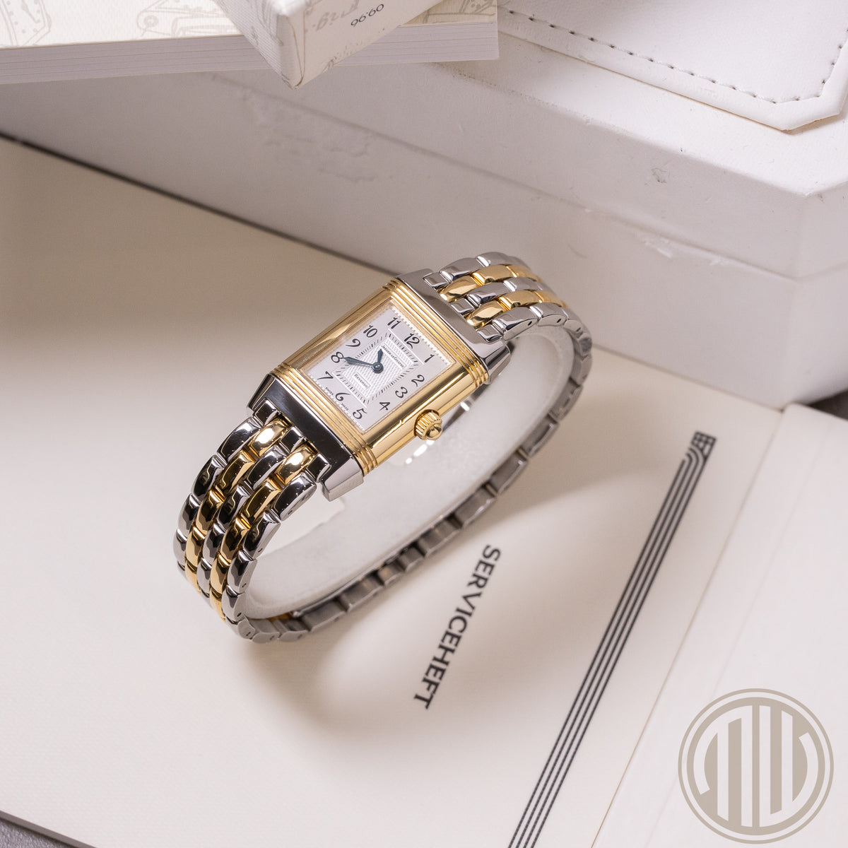 Jaeger-LeCoultre Reverso Duetto Diamond Perlmutt Dial | Bicolor | Box and Papers | 1997