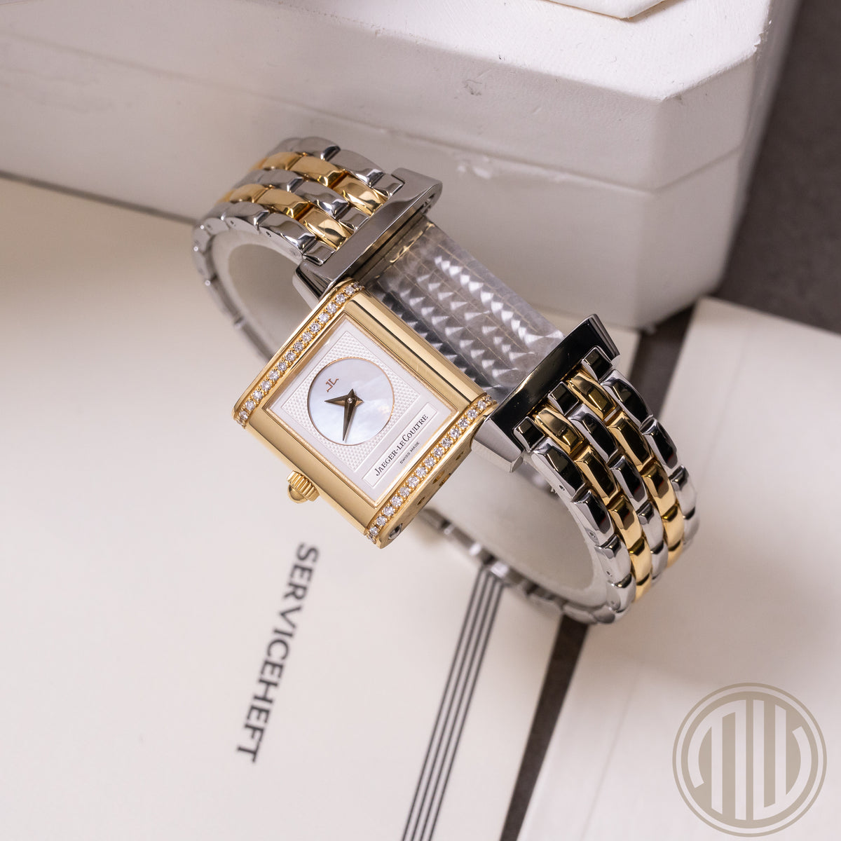 Jaeger-LeCoultre Reverso Duetto Diamond Perlmutt Dial | Bicolor | Box and Papers | 1997