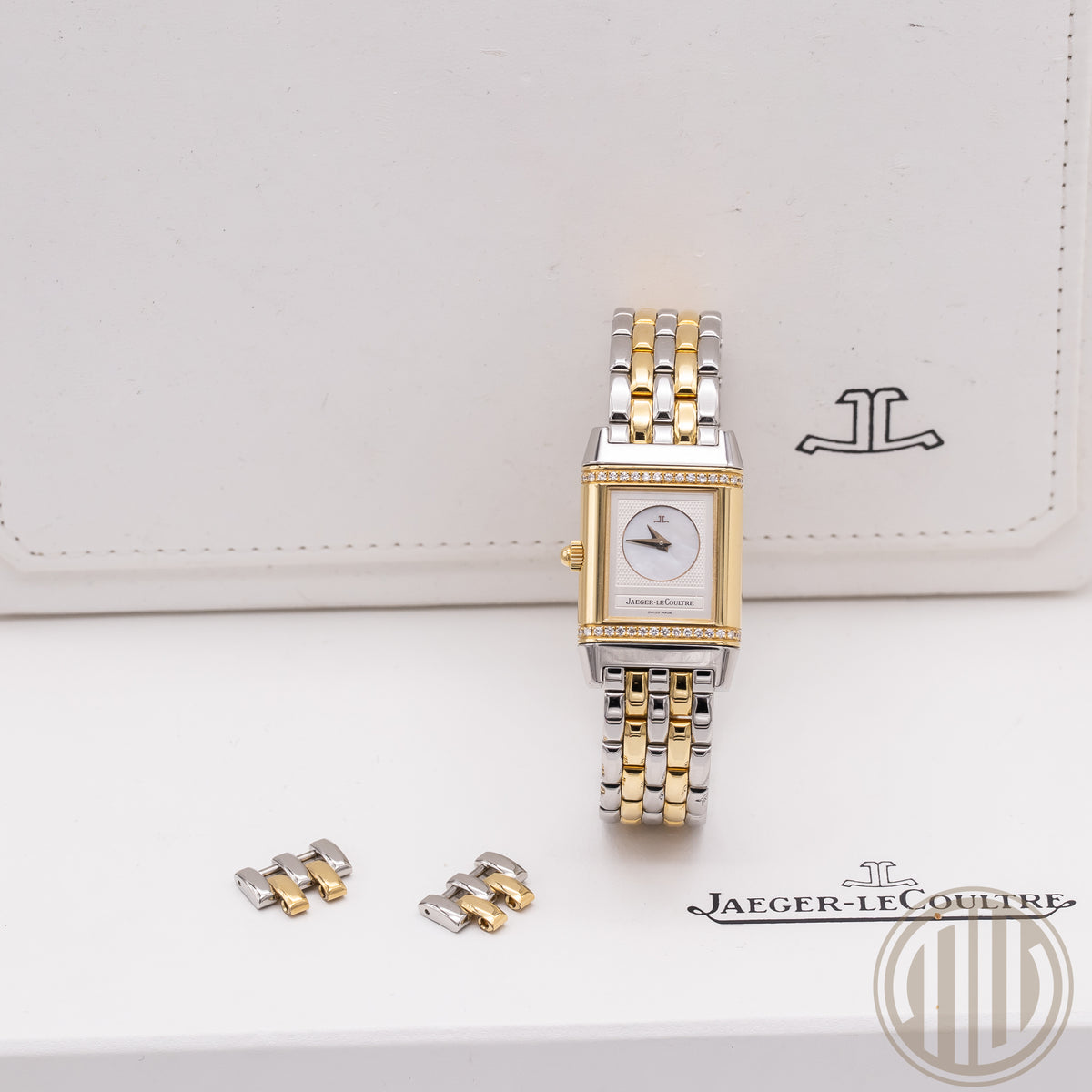 Jaeger-LeCoultre Reverso Duetto Diamond Perlmutt Dial | Bicolor | Box and Papers | 1997