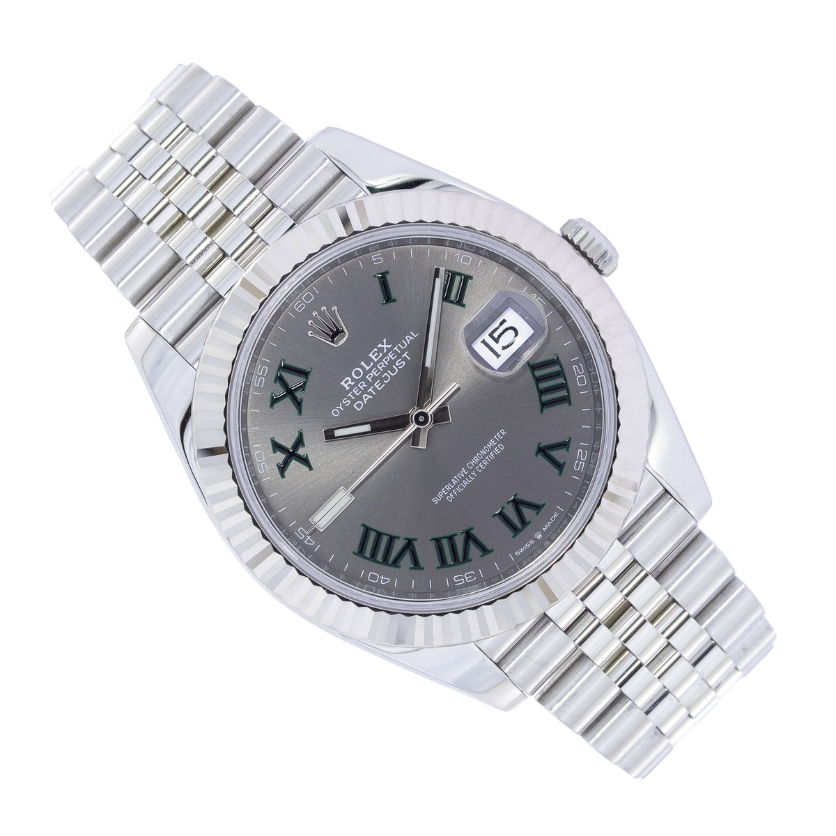 Rolex Datejust 41 Wimbledon | Jubilee | WhitegoldBezel | Box and Papers | 2021