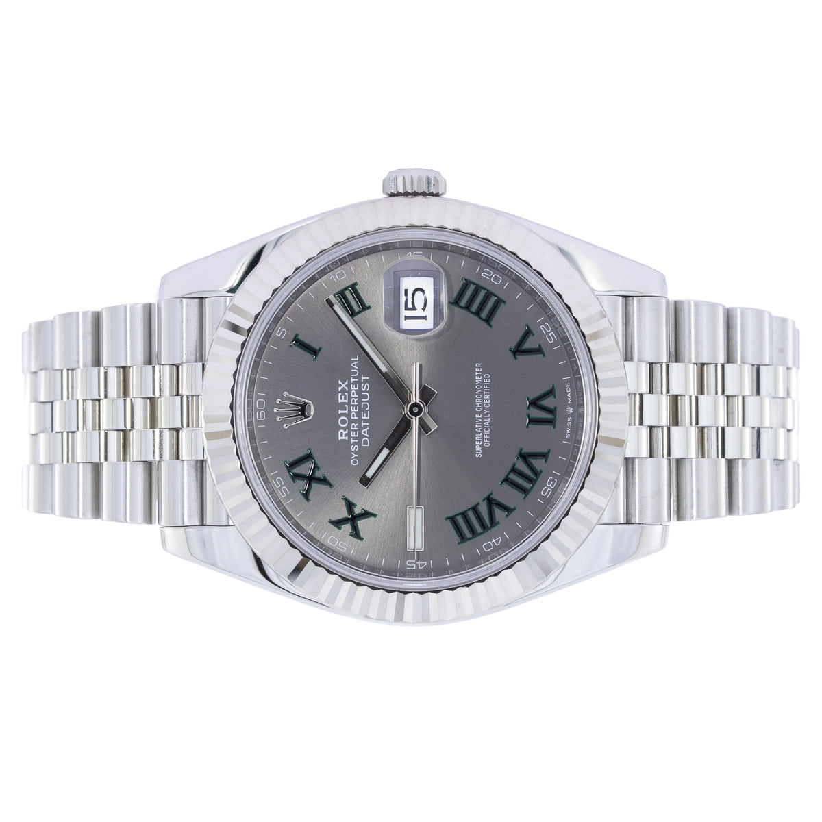 Rolex Datejust 41 Wimbledon | Jubilee | WhitegoldBezel | Box and Papers | 2021
