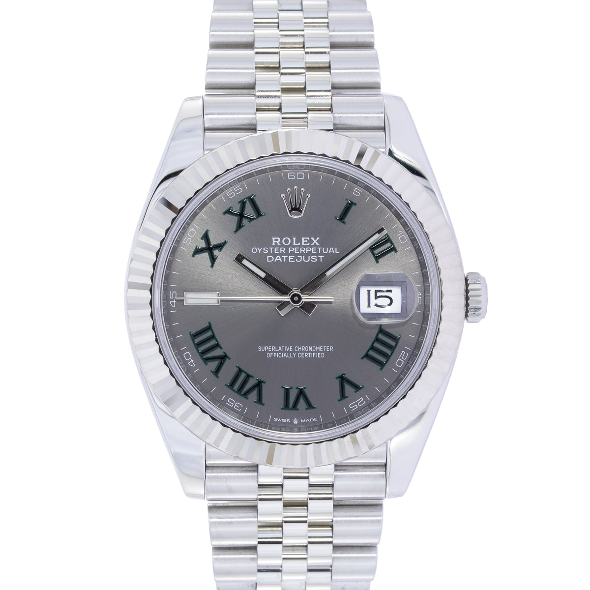 Rolex Datejust 41 Wimbledon | Jubilee | WhitegoldBezel | Box and Papers | 2021
